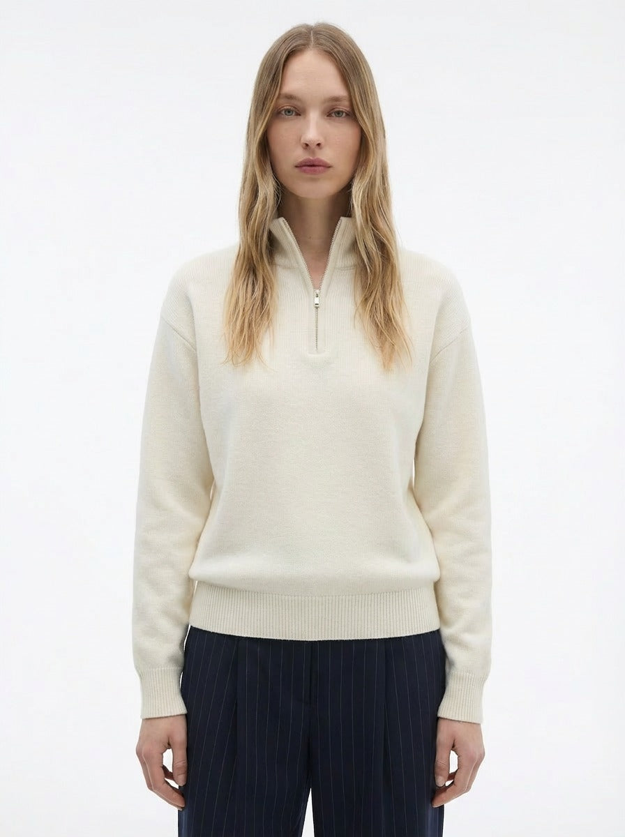 White Quarter zipper