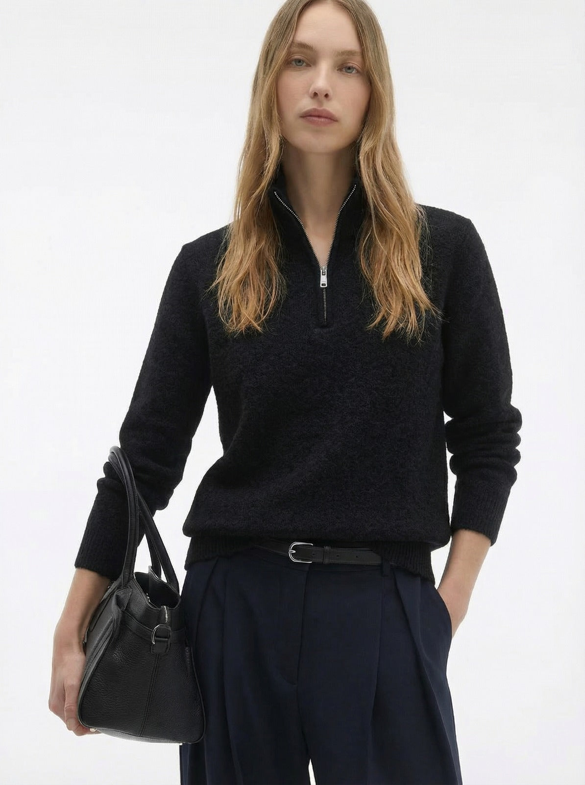 Black Quarter Zipper