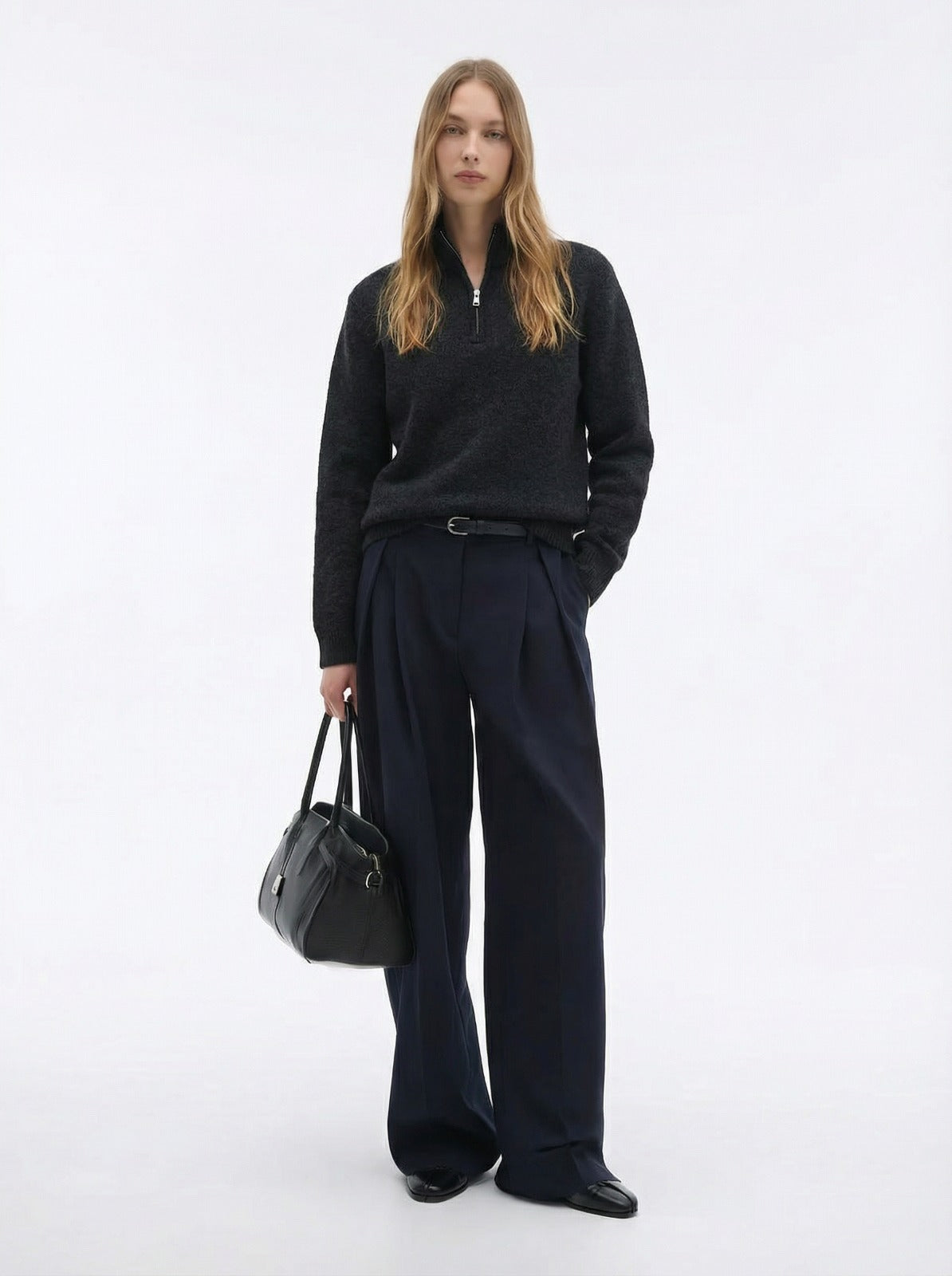 Black Quarter Zipper